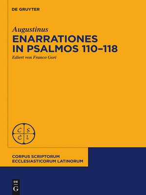 cover image of Enarrationes in Psalmos 110-118